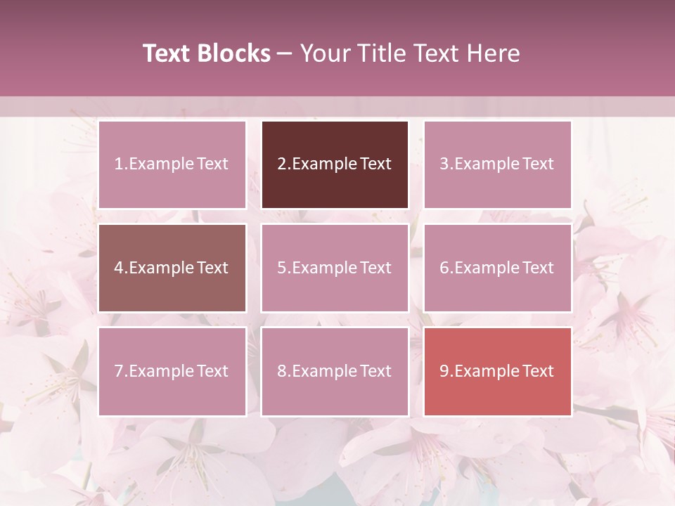 A Bouquet Of Pink Flowers On A Wooden Table PowerPoint Template