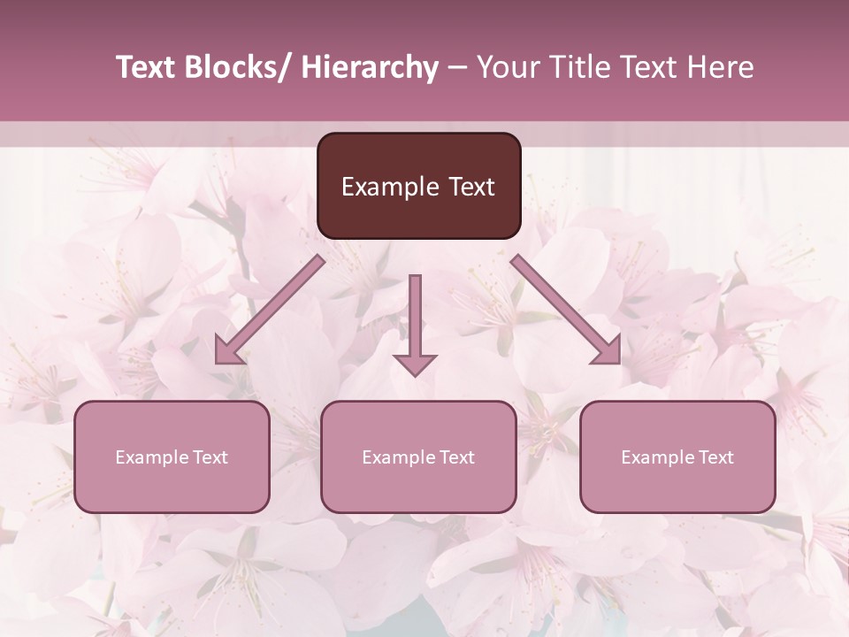 A Bouquet Of Pink Flowers On A Wooden Table PowerPoint Template