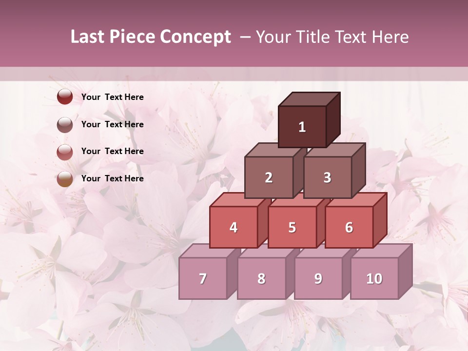 A Bouquet Of Pink Flowers On A Wooden Table PowerPoint Template