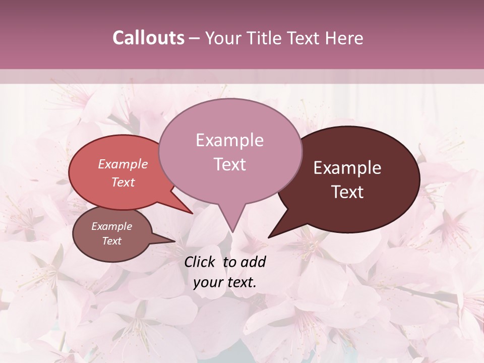 A Bouquet Of Pink Flowers On A Wooden Table PowerPoint Template
