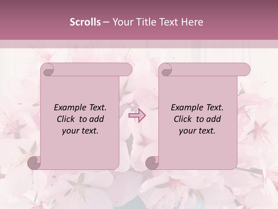 A Bouquet Of Pink Flowers On A Wooden Table PowerPoint Template