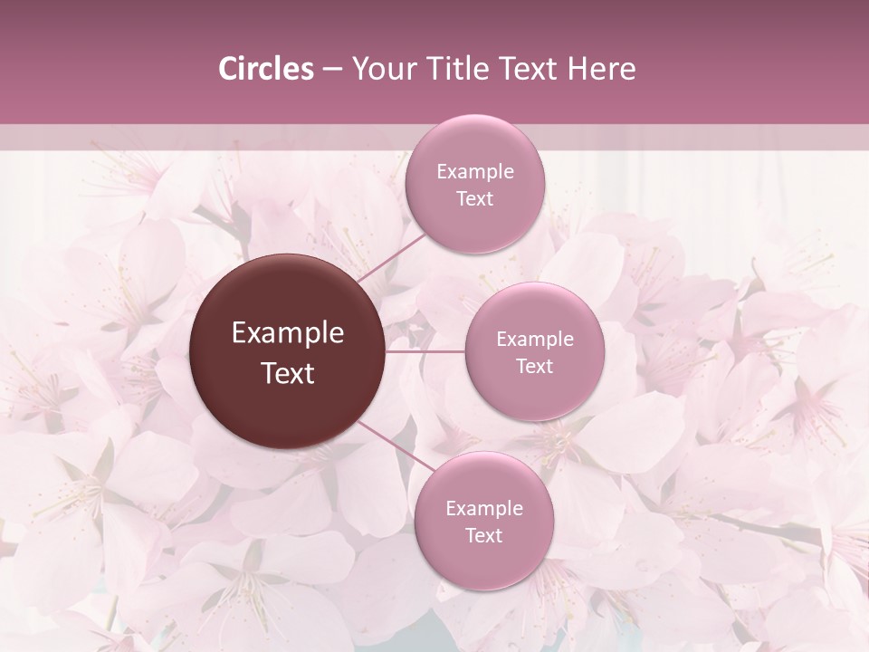 A Bouquet Of Pink Flowers On A Wooden Table PowerPoint Template