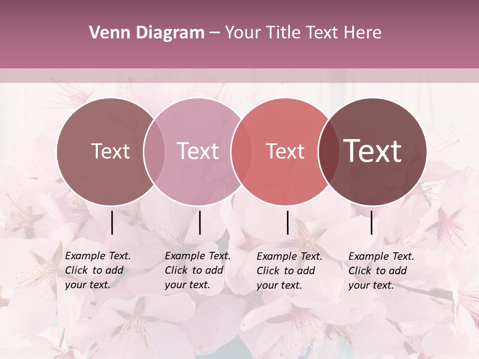 A Bouquet Of Pink Flowers On A Wooden Table PowerPoint Template
