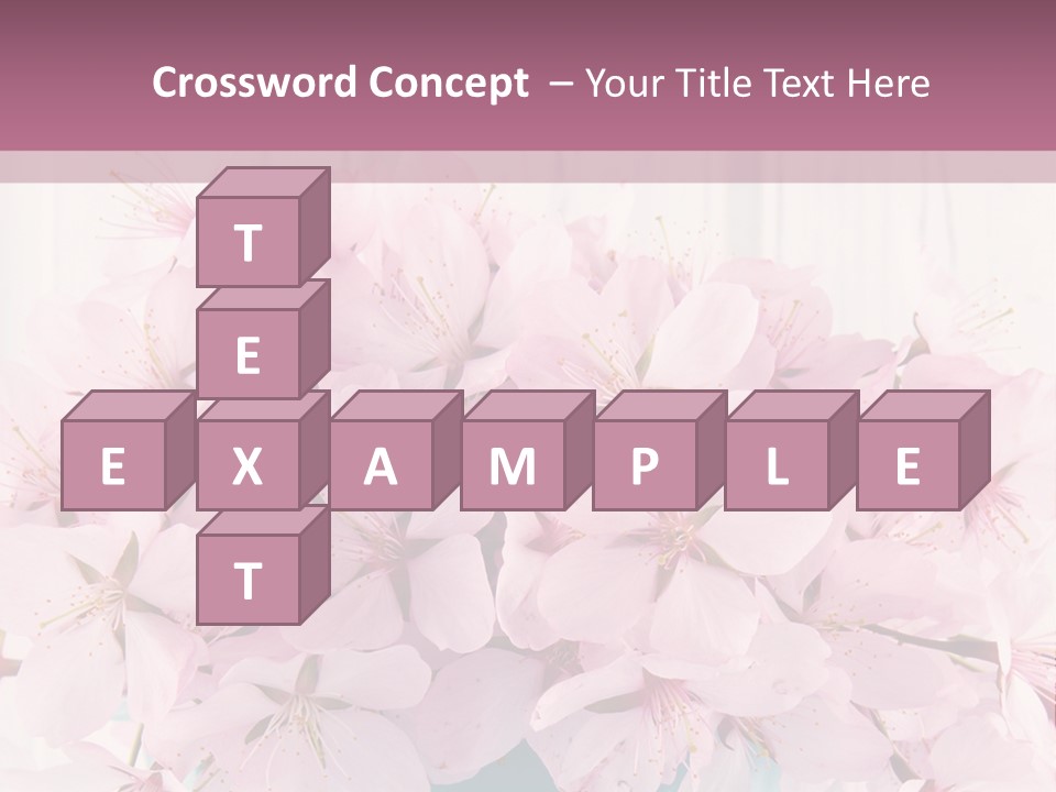 A Bouquet Of Pink Flowers On A Wooden Table PowerPoint Template