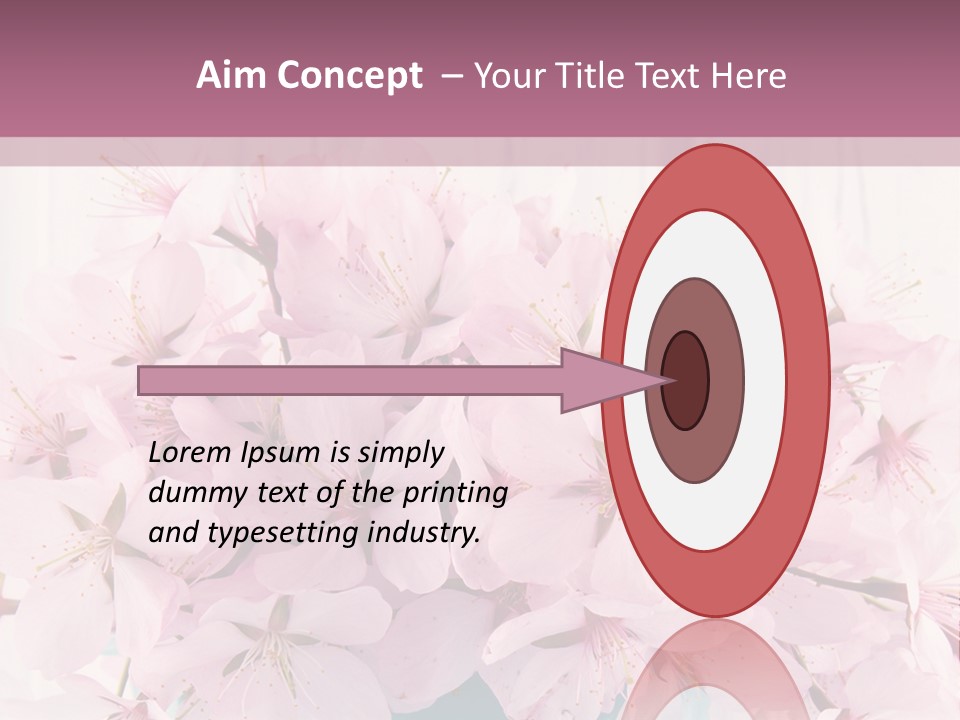 A Bouquet Of Pink Flowers On A Wooden Table PowerPoint Template