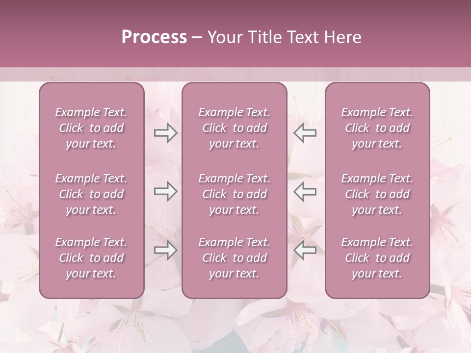 A Bouquet Of Pink Flowers On A Wooden Table PowerPoint Template