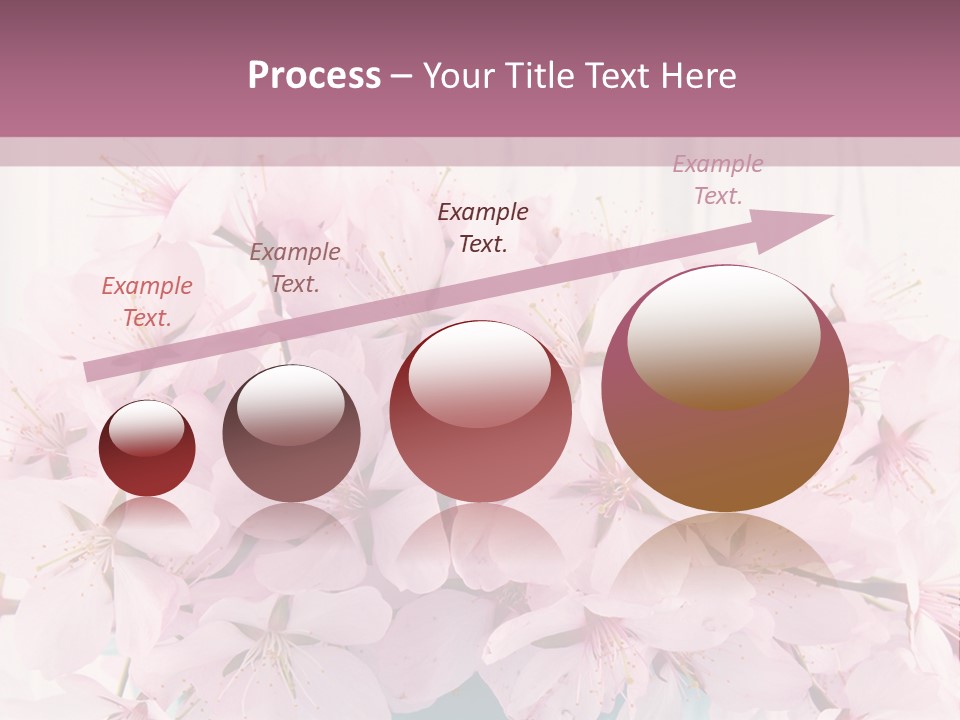 A Bouquet Of Pink Flowers On A Wooden Table PowerPoint Template