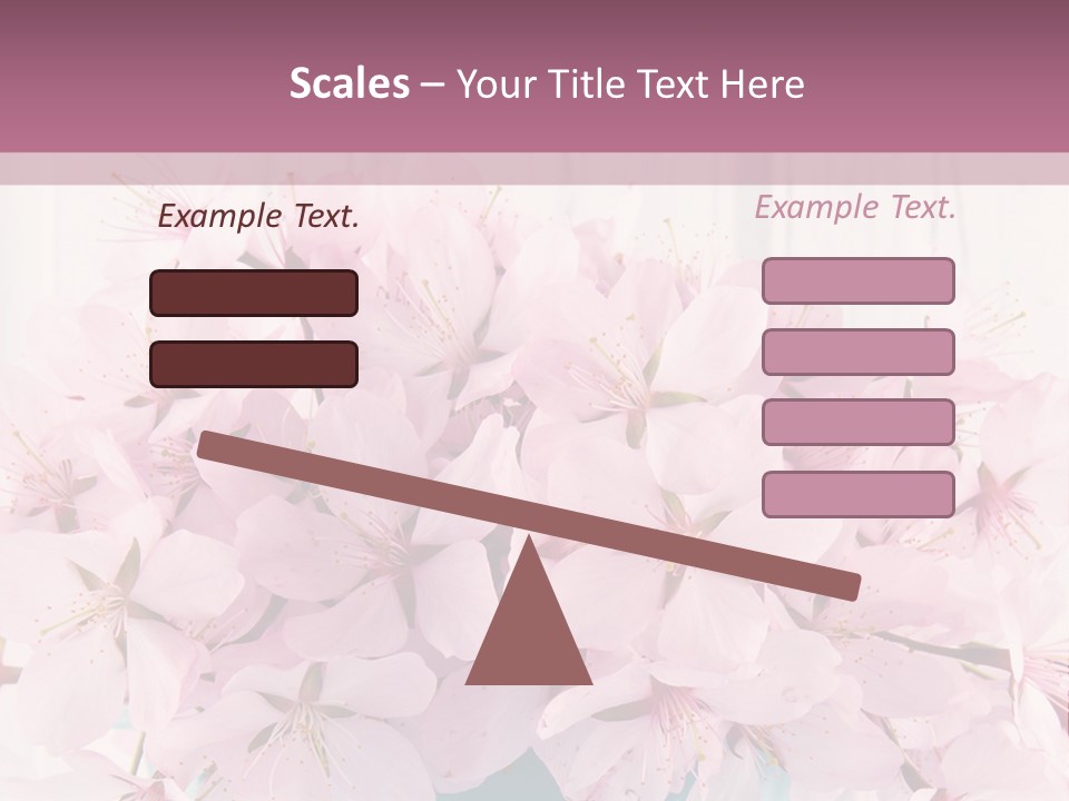 A Bouquet Of Pink Flowers On A Wooden Table PowerPoint Template