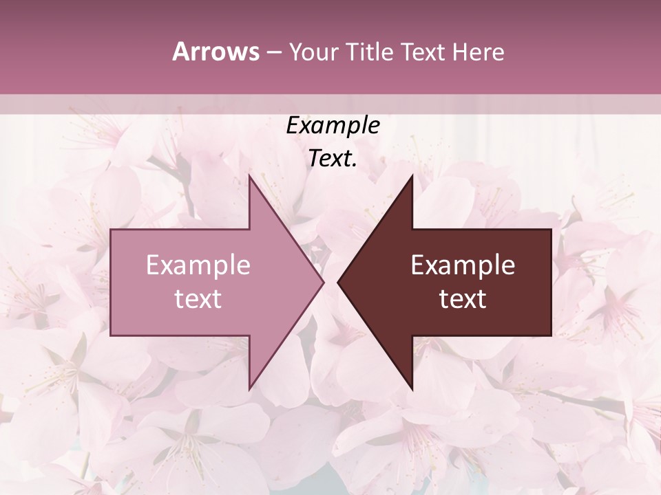 A Bouquet Of Pink Flowers On A Wooden Table PowerPoint Template