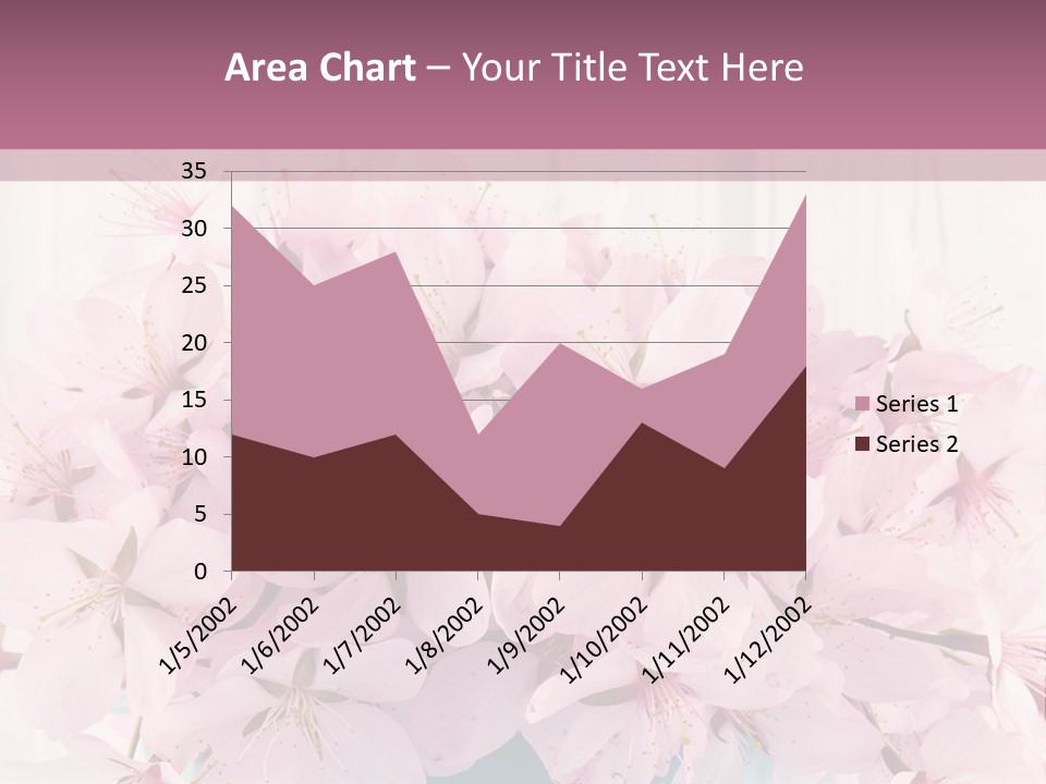 A Bouquet Of Pink Flowers On A Wooden Table PowerPoint Template