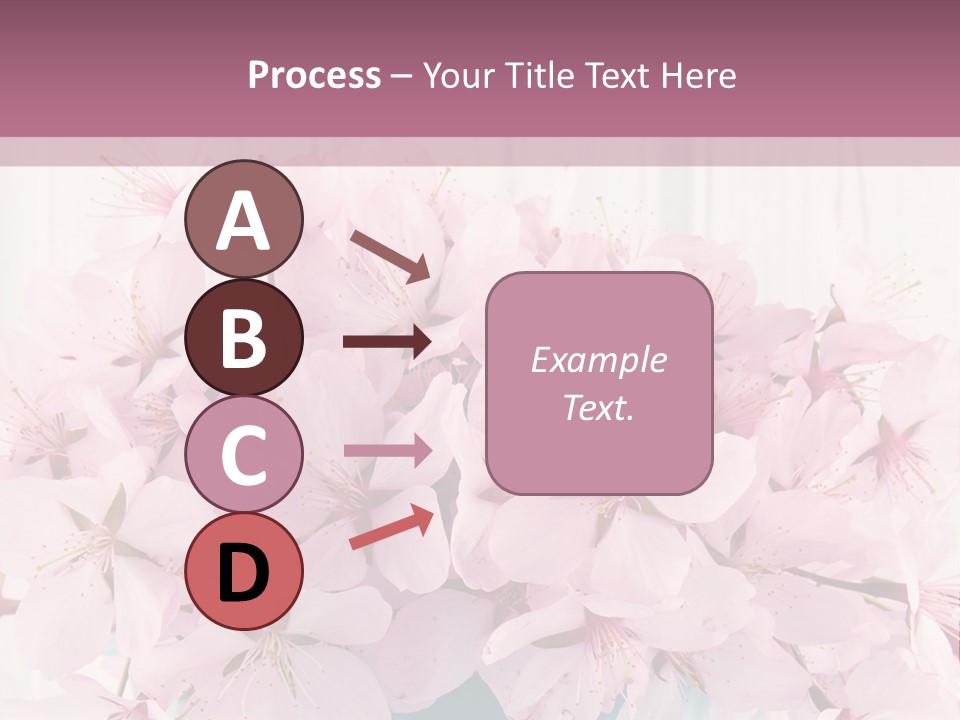 A Bouquet Of Pink Flowers On A Wooden Table PowerPoint Template