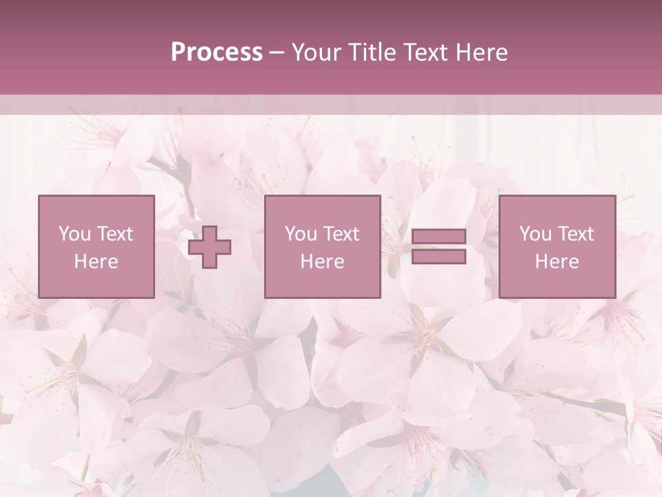 A Bouquet Of Pink Flowers On A Wooden Table PowerPoint Template