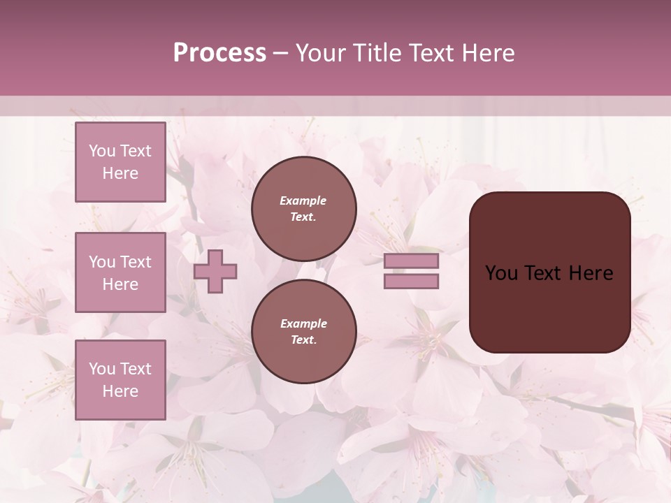 A Bouquet Of Pink Flowers On A Wooden Table PowerPoint Template