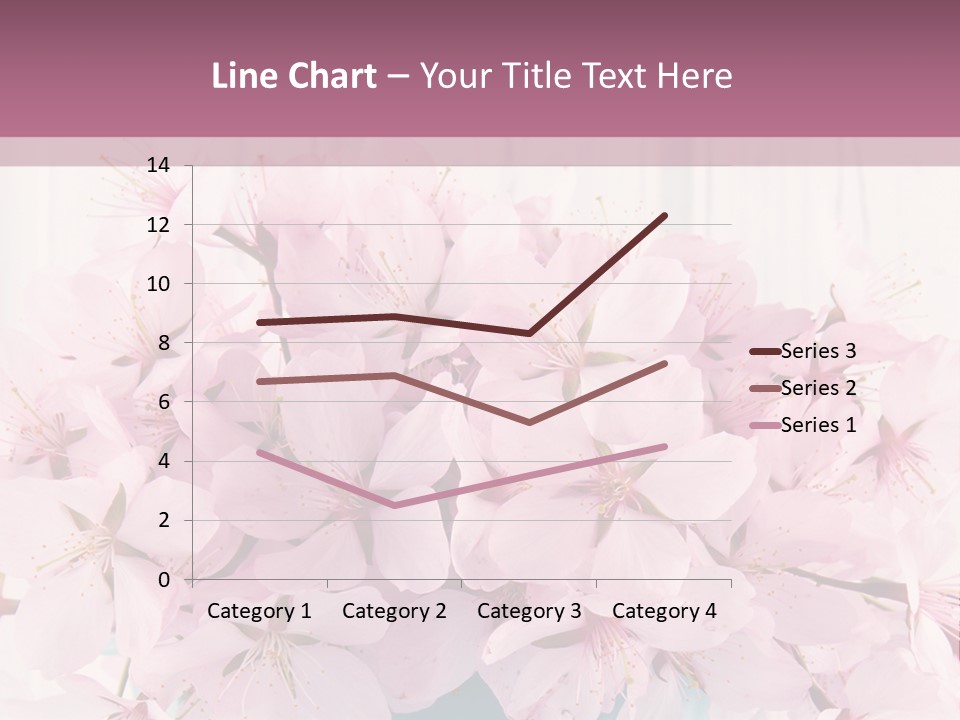 A Bouquet Of Pink Flowers On A Wooden Table PowerPoint Template