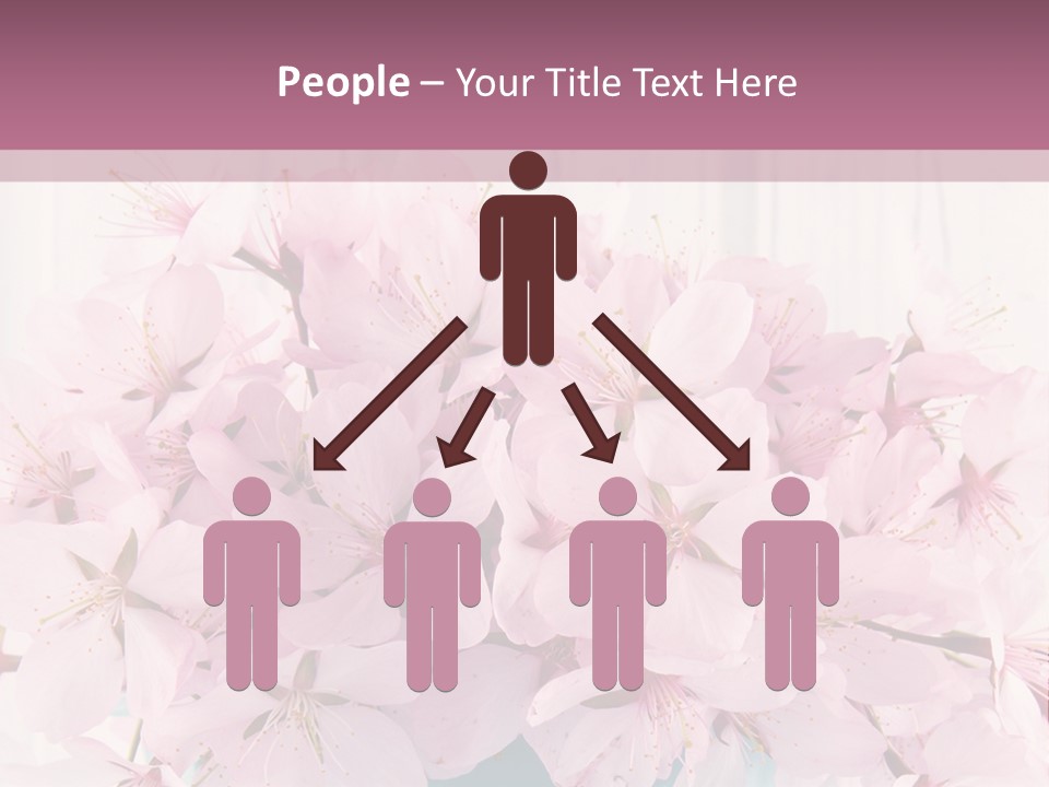 A Bouquet Of Pink Flowers On A Wooden Table PowerPoint Template