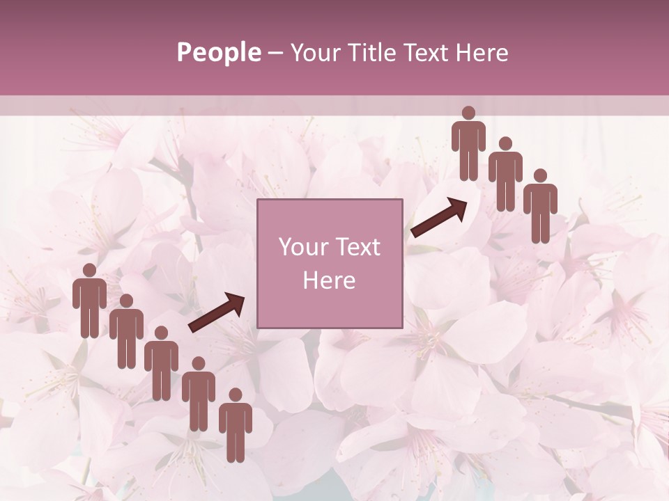 A Bouquet Of Pink Flowers On A Wooden Table PowerPoint Template
