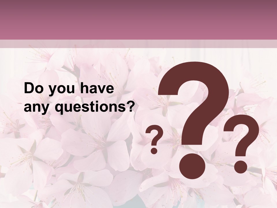 A Bouquet Of Pink Flowers On A Wooden Table PowerPoint Template