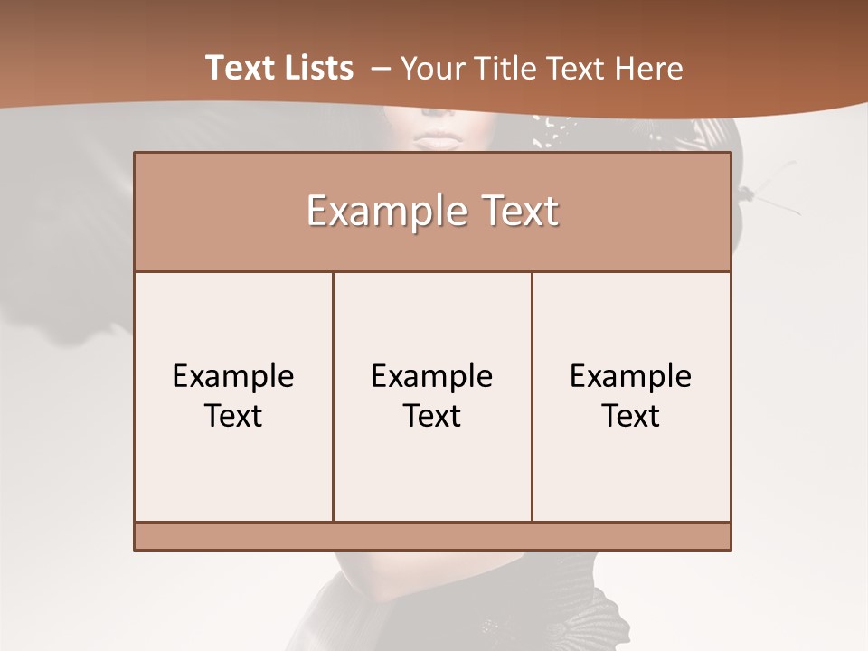A Woman In A Black Dress With Butterflies On Her Head PowerPoint Template
