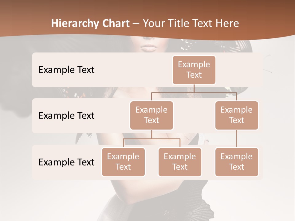 A Woman In A Black Dress With Butterflies On Her Head PowerPoint Template