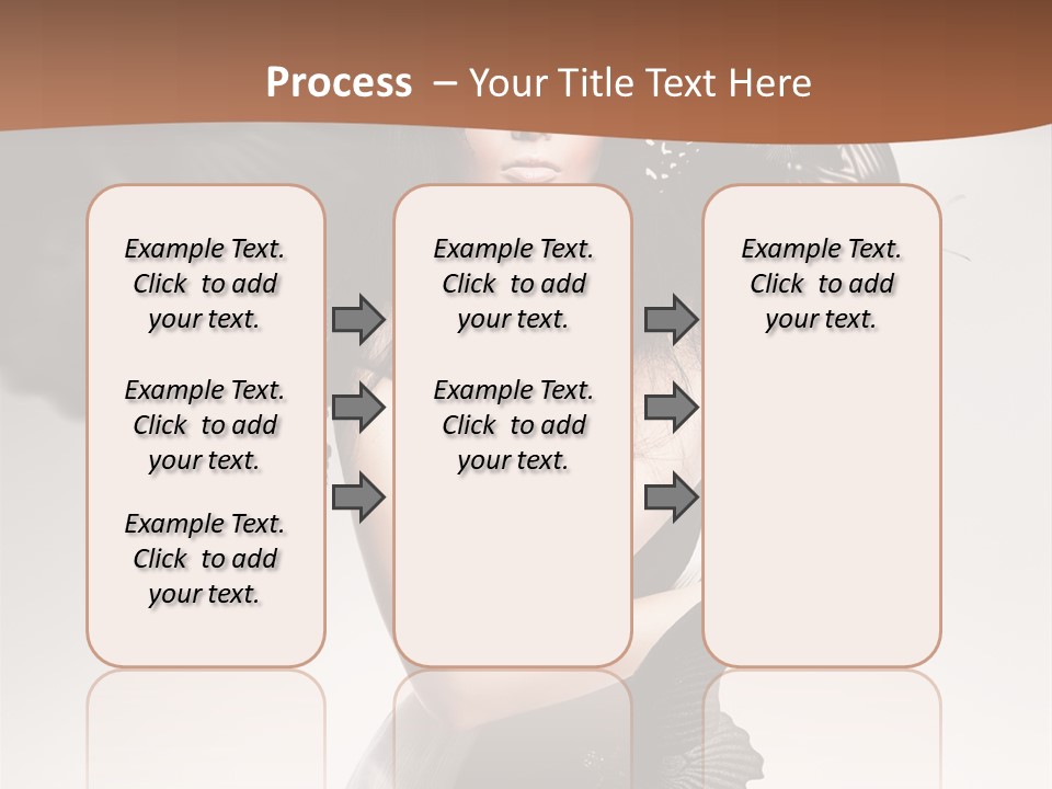 A Woman In A Black Dress With Butterflies On Her Head PowerPoint Template