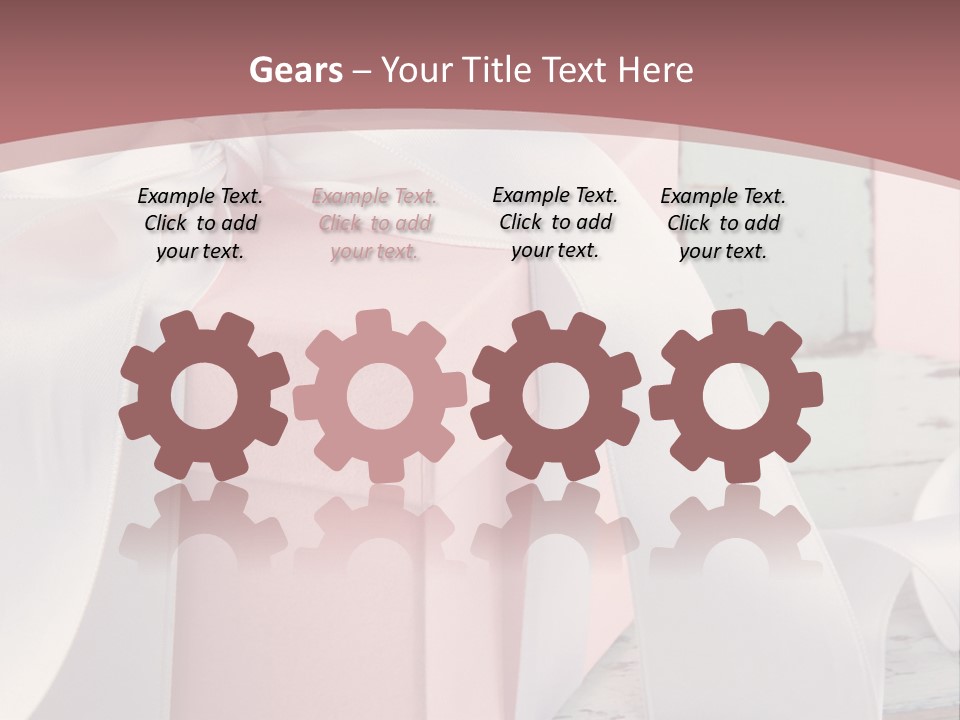 A Pink Present Box With A White Ribbon On It PowerPoint Template