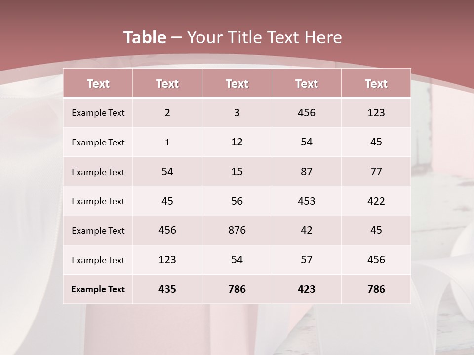 A Pink Present Box With A White Ribbon On It PowerPoint Template