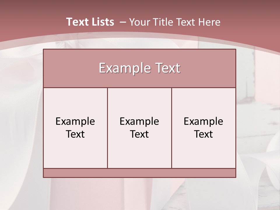 A Pink Present Box With A White Ribbon On It PowerPoint Template