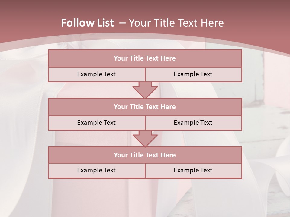 A Pink Present Box With A White Ribbon On It PowerPoint Template