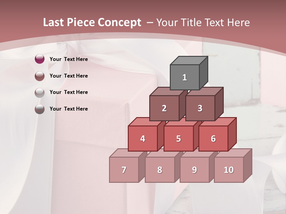 A Pink Present Box With A White Ribbon On It PowerPoint Template