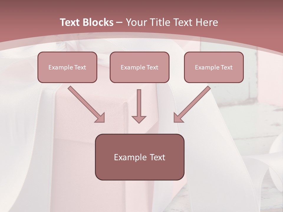 A Pink Present Box With A White Ribbon On It PowerPoint Template