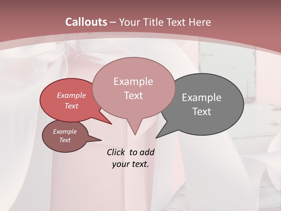 A Pink Present Box With A White Ribbon On It PowerPoint Template