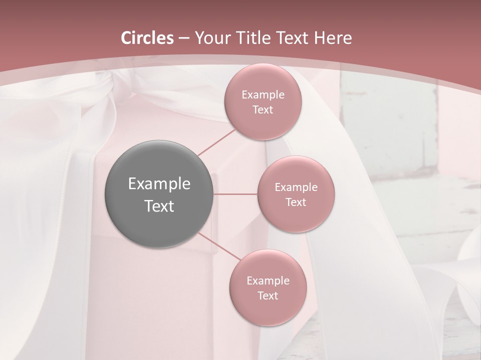 A Pink Present Box With A White Ribbon On It PowerPoint Template