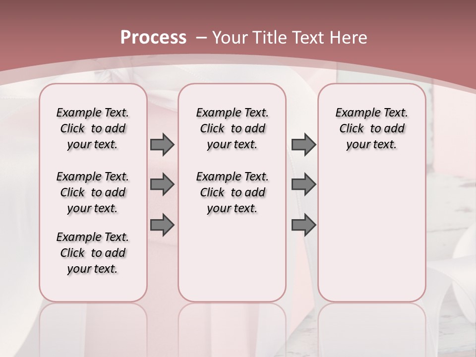 A Pink Present Box With A White Ribbon On It PowerPoint Template