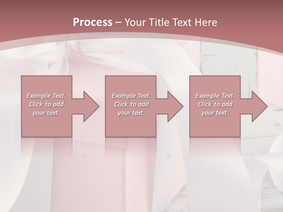 A Pink Present Box With A White Ribbon On It PowerPoint Template
