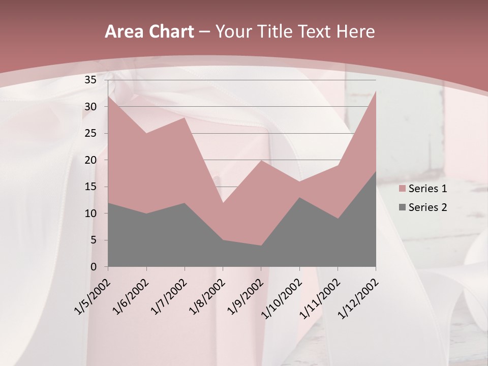 A Pink Present Box With A White Ribbon On It PowerPoint Template