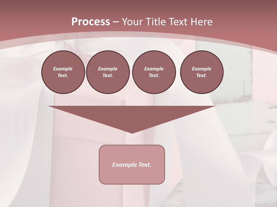 A Pink Present Box With A White Ribbon On It PowerPoint Template