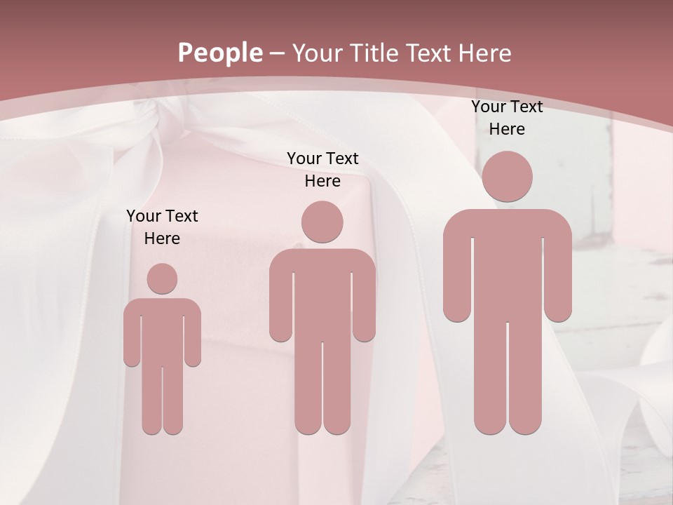 A Pink Present Box With A White Ribbon On It PowerPoint Template