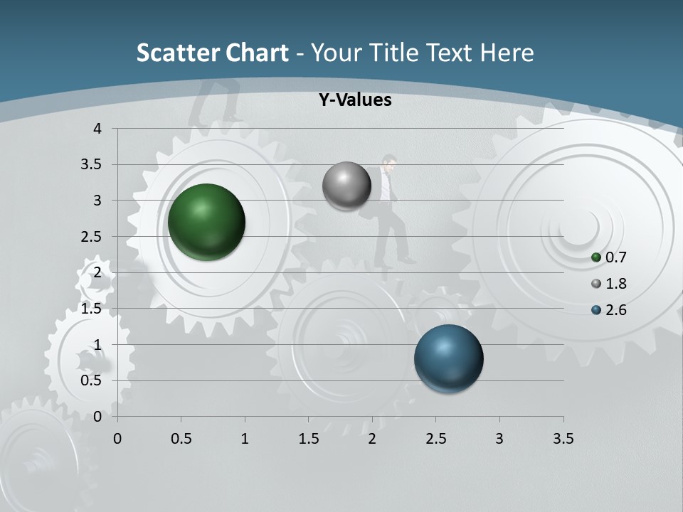 A Group Of People Standing On Top Of Gears PowerPoint Template