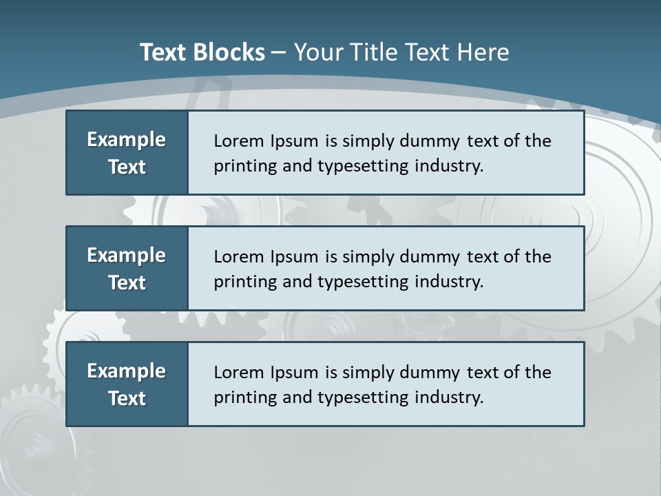 A Group Of People Standing On Top Of Gears PowerPoint Template