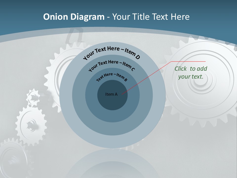 A Group Of People Standing On Top Of Gears PowerPoint Template