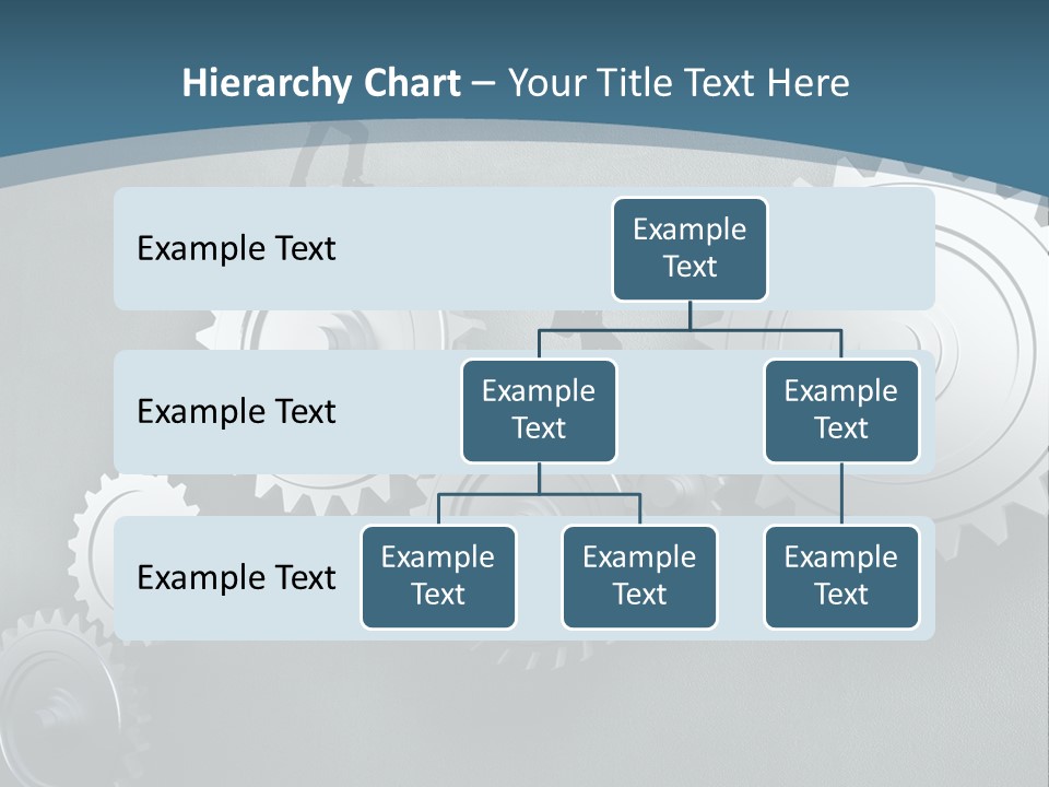 A Group Of People Standing On Top Of Gears PowerPoint Template