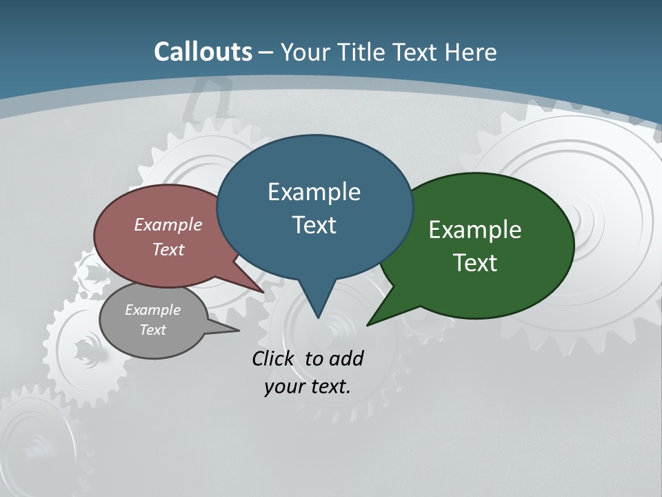 A Group Of People Standing On Top Of Gears PowerPoint Template