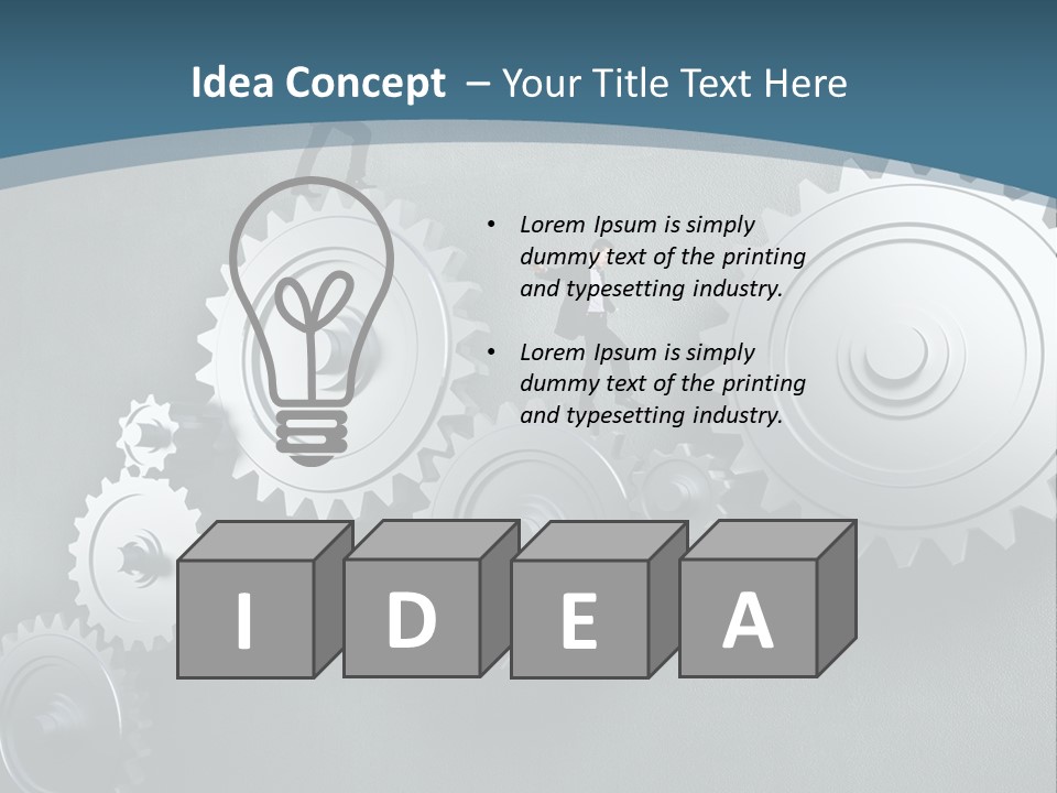 A Group Of People Standing On Top Of Gears PowerPoint Template