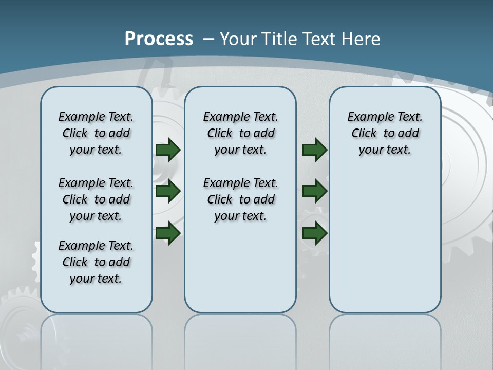 A Group Of People Standing On Top Of Gears PowerPoint Template