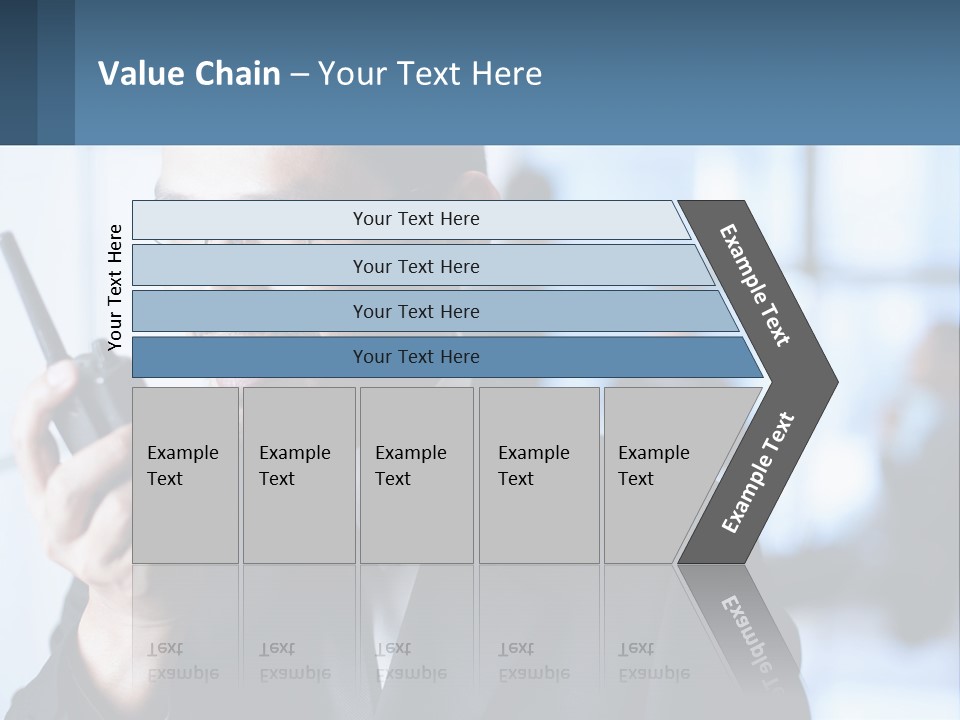 A Man In A Suit Holding A Cell Phone PowerPoint Template