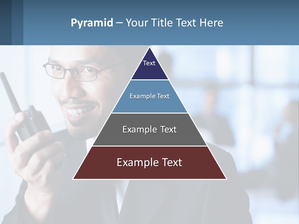 A Man In A Suit Holding A Cell Phone PowerPoint Template