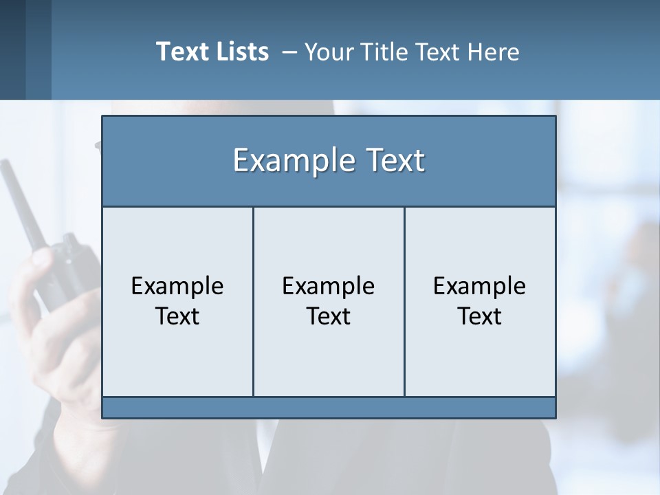 A Man In A Suit Holding A Cell Phone PowerPoint Template