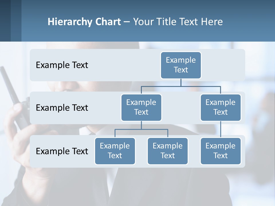 A Man In A Suit Holding A Cell Phone PowerPoint Template