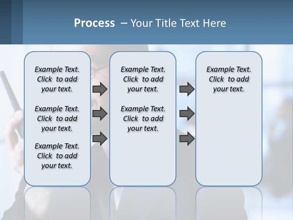 A Man In A Suit Holding A Cell Phone PowerPoint Template
