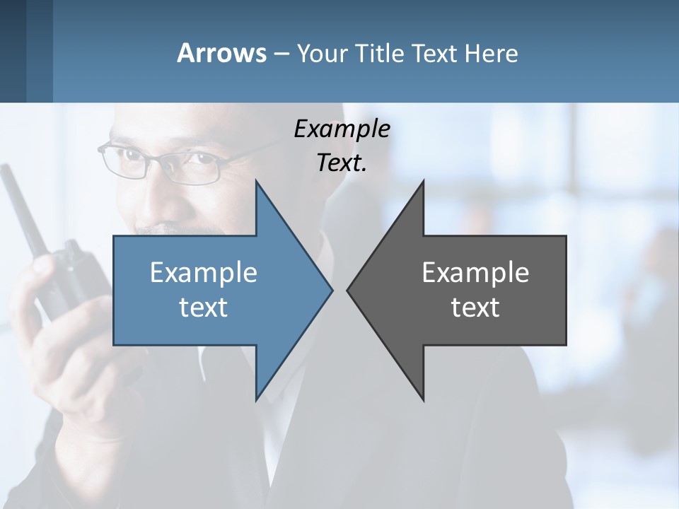 A Man In A Suit Holding A Cell Phone PowerPoint Template